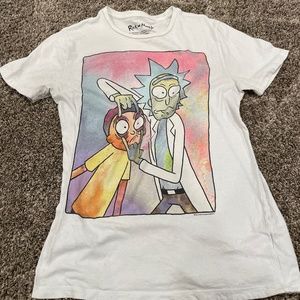 Rick and Morty white tee